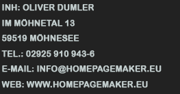 Homepage Maker Impressum
